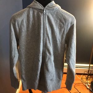 Muji Unisex Gray Hoodie Sweatshirt | L